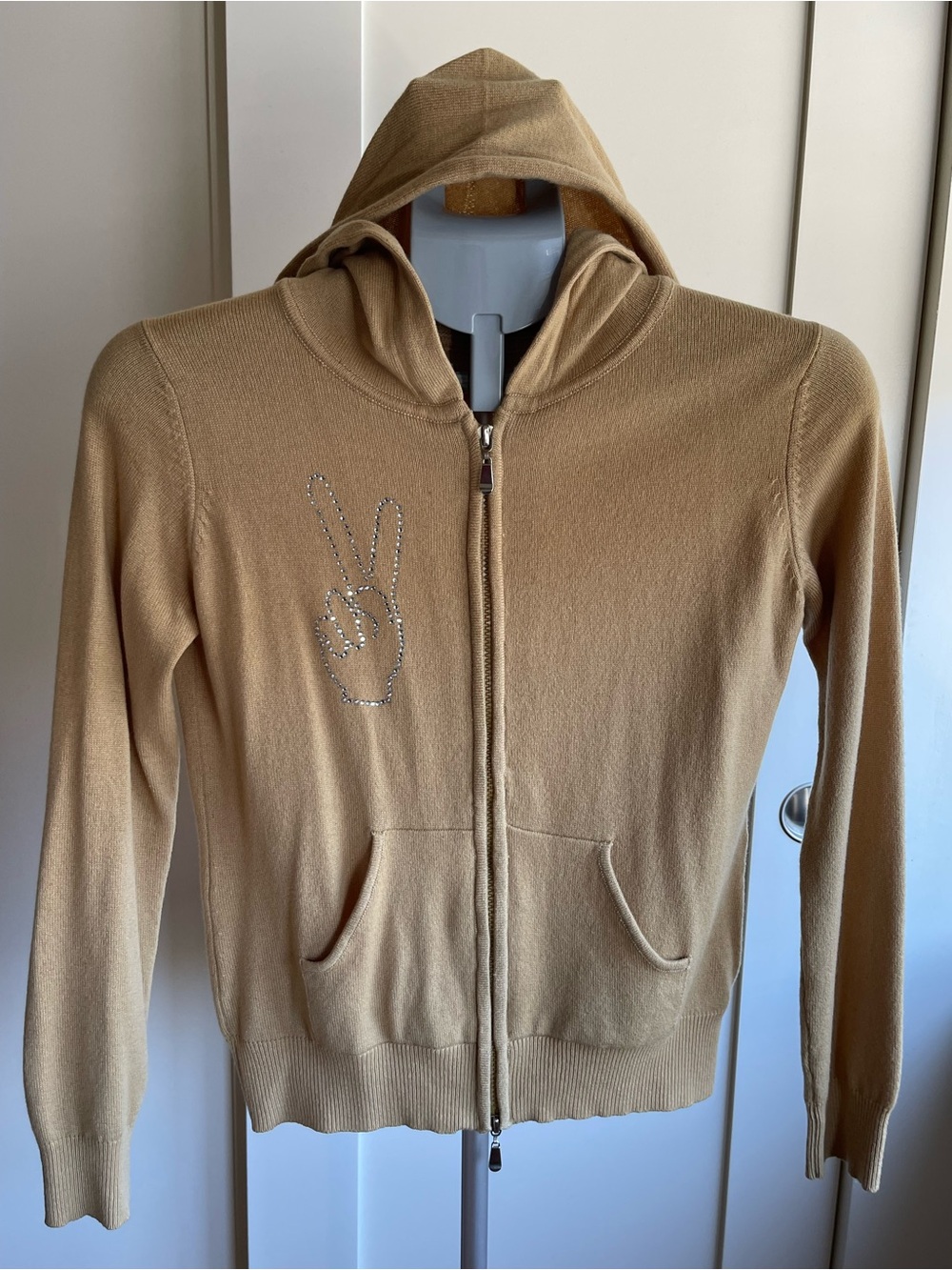 Women's Hooded Zip Cashmere Cardigan Sweater